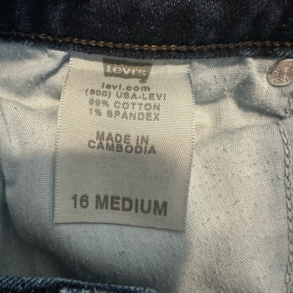 Levi's  Blue Denim Jeans size 16 medium - Picture 5 of 7